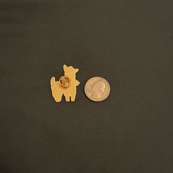 Women’s Accessories Cute No Drama Llama with Pink Hat and Scarf Enamel Pin - Picture 2 of 2